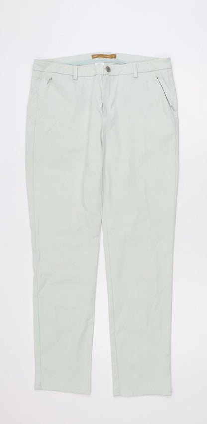 Zendra Women’s Beige Straight Leg Cotton Jeans Size 14