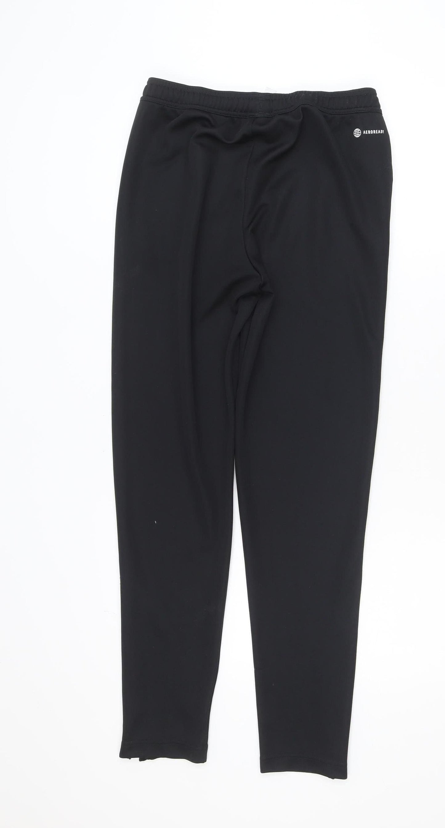 Adidas Boys Black Jogger Trousers 13-14 Years Elastic Waist Sportswear