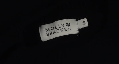 Molly Bracken Womens Black Lace Sleeve Knit Jumper Size S
