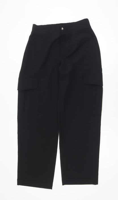 Zara Women Black M Workwear Stretch Suit Trousers