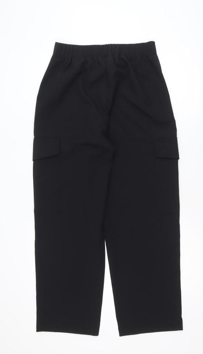 Zara Women Black M Workwear Stretch Suit Trousers