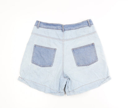 Ryder Women’s Blue Denim Boyfriend Shorts Size M High Waist Retro