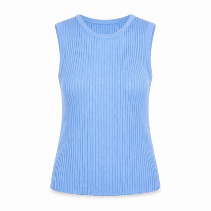 Noisy May Women's Blue Sleeveless Knit Tank Top Size L