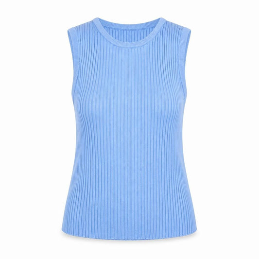 Noisy May Women's Blue Sleeveless Knit Tank Top Size L