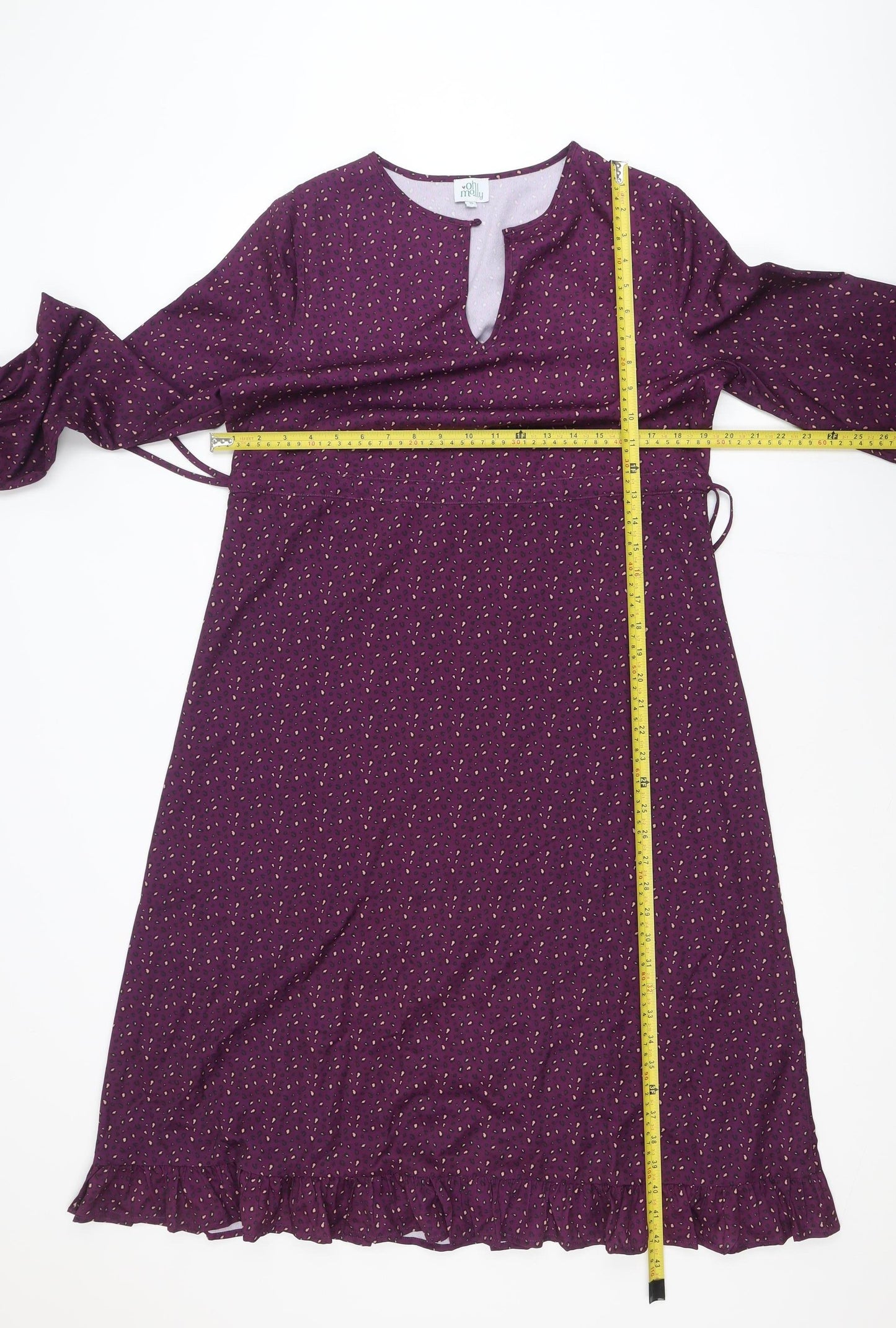 Oh Molly Women's Purple Animal Print A-Line Dress Size 10