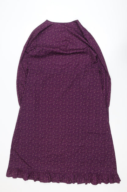 Oh Molly Women's Purple Animal Print A-Line Dress Size 10