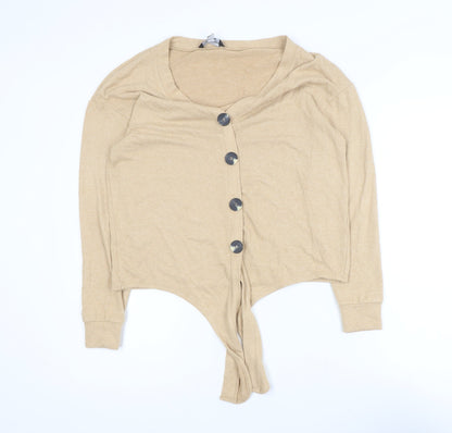 Dorothy Perkins Women’s Beige V-Neck Button Cardigan Size 10