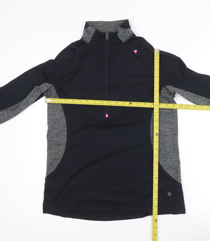 Dunnes Stores Women Black Size 12 1/4 Zip Performance Activewear Jacket