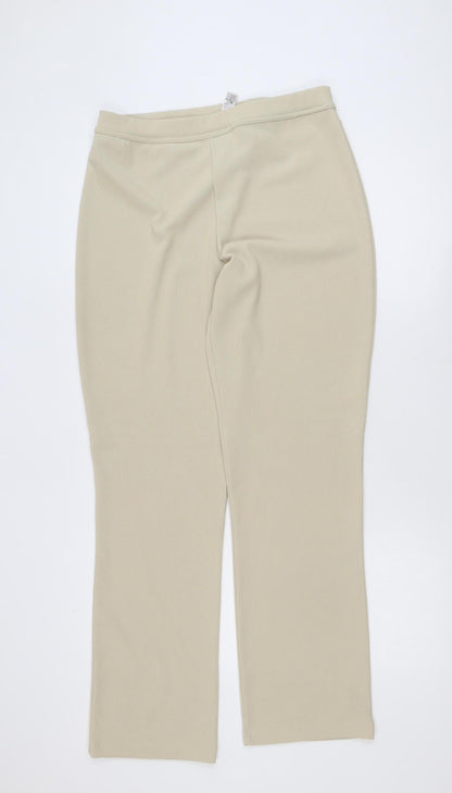 St. Bernard Women’s Beige Stretch Trousers Size 14-16 Straight Leg