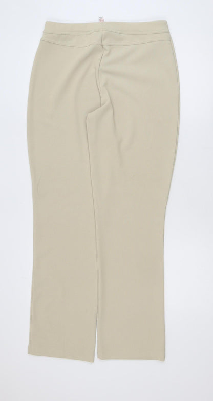 St. Bernard Women’s Beige Stretch Trousers Size 14-16 Straight Leg