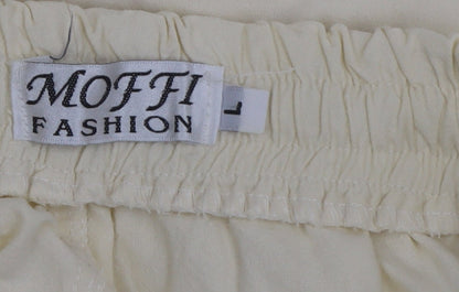 Moffi Fashion Men’s Beige Cargo Shorts L Lightweight Cotton