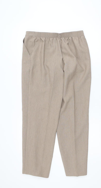 Marks and Spencer Womens Beige Size 12 Straight Leg Business Trousers