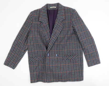 William Lett Women's Multicoloured Wool Double-Breasted Blazer Size 14
