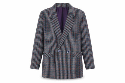 William Lett Women's Multicoloured Wool Double-Breasted Blazer Size 14