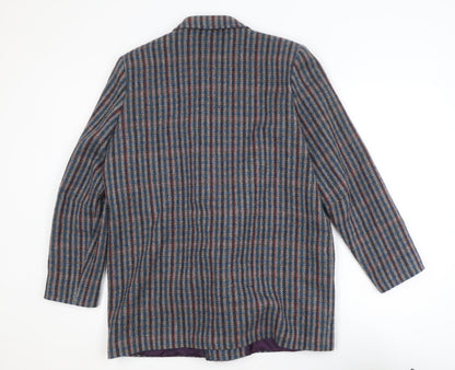 William Lett Women's Multicoloured Wool Double-Breasted Blazer Size 14