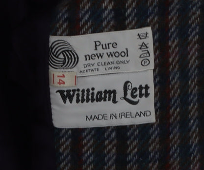 William Lett Women's Multicoloured Wool Double-Breasted Blazer Size 14