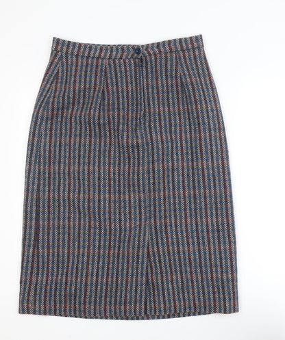 William Leith Women’s Multicoloured Wool Tweed Pencil Skirt Size 14