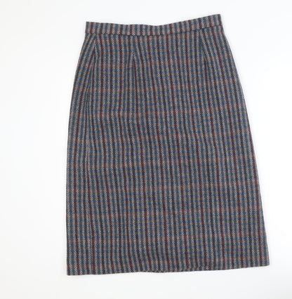 William Leith Women’s Multicoloured Wool Tweed Pencil Skirt Size 14