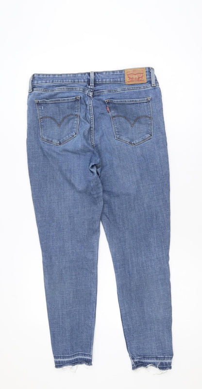 Levi’s 711 Skinny Women’s Blue Distressed Mid-Rise Jeans Size 30