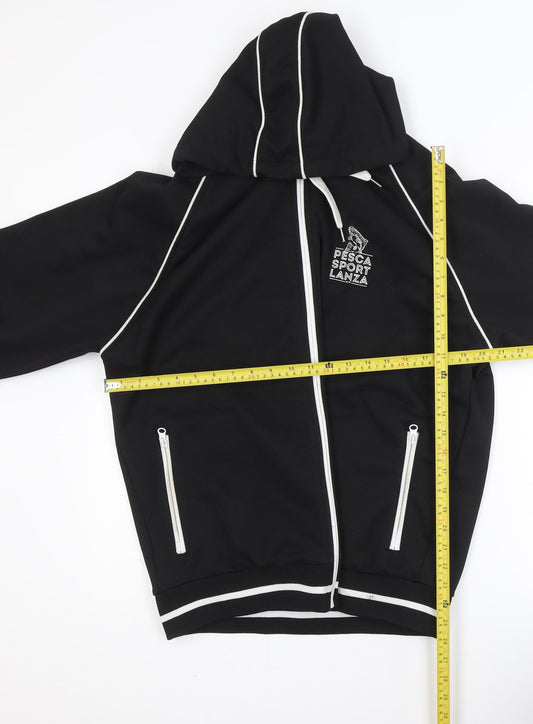 James Ross Collection Men's Black XL Track Jacket Hooded Windproof