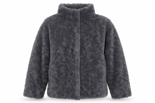 Dorothy Perkins Women's Grey Faux Fur Jacket Size 10 Regular