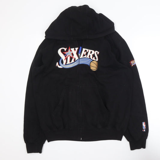 Champion Men's Black XL Sixers Full Zip Hooded Track Jacket