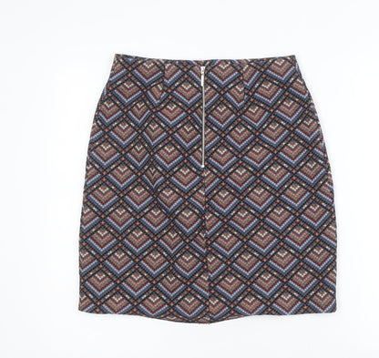 Dunnes Women’s Multicoloured Diamond Tweed Pencil Skirt Size 10