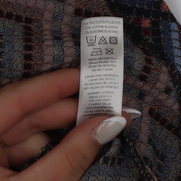 Dunnes Women’s Multicoloured Diamond Tweed Pencil Skirt Size 10