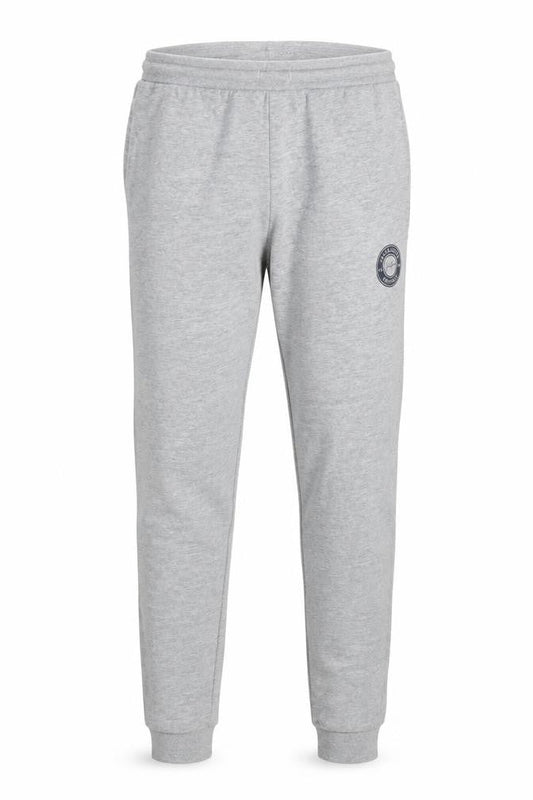 Front view of Jack & Jones Teens Grey Joggers XS Regular Fit Elastic Waist