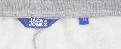 Jack & Jones Teens Grey Joggers XS Regular Fit Elastic Waist