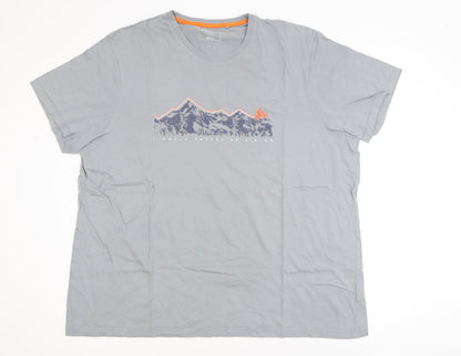 Mountain Warehouse Men's Grey 3XL Graphic Outdoor Cotton T-Shirt