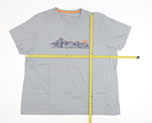 Mountain Warehouse Men's Grey 3XL Graphic Outdoor Cotton T-Shirt