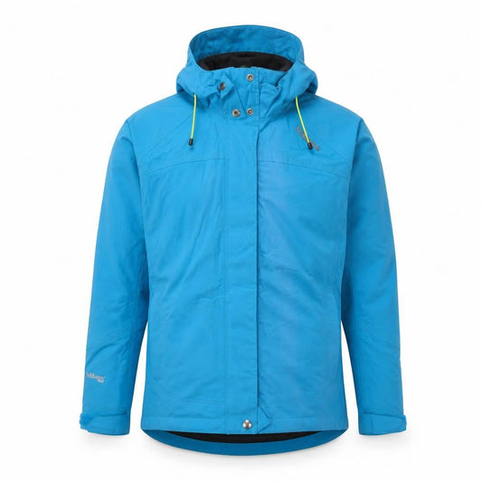 Front view of TOG24 Blue Waterproof Hooded Jacket unisex adults s outdoor rain coat