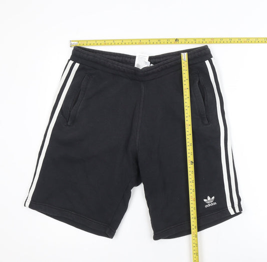 Adidas Men's Black Cotton Sweat Shorts M Casual Sportswear