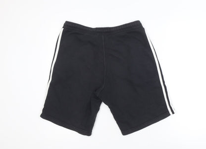 Adidas Men's Black Cotton Sweat Shorts M Casual Sportswear