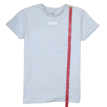 Puma Men's Light Blue XS Crew Neck Short Sleeve Cotton T-Shirt