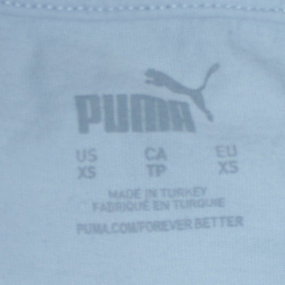 Puma Men's Light Blue XS Crew Neck Short Sleeve Cotton T-Shirt