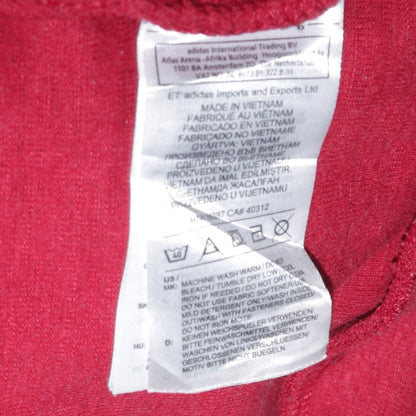 Adidas Men's Red Full Zip Hoodie Medium Rugby Sportswear