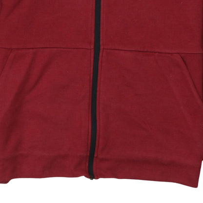 Adidas Men's Red Full Zip Hoodie Medium Rugby Sportswear