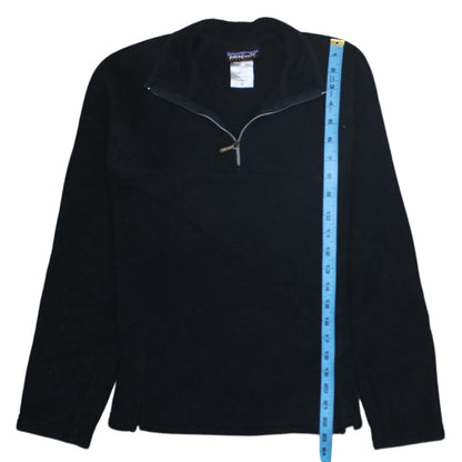 Patagonia Synchilla Black Women's M Fleece 1/4 Zip Pullover Sweatshirt
