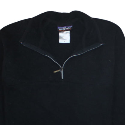 Patagonia Synchilla Black Women's M Fleece 1/4 Zip Pullover Sweatshirt