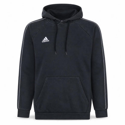 Adidas Men Black XL Pullover Hoodie with Logo Fleece Sportswear
