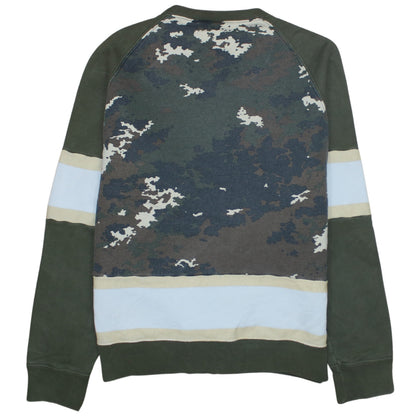Champion Men's Green Camouflage Crew Neck Pullover Sweatshirt M
