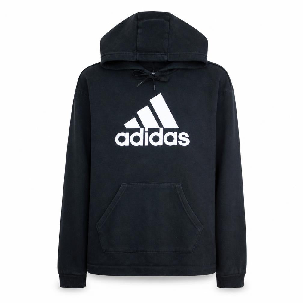 Adidas Womens Black XS Pullover Hoodie with Logo Print