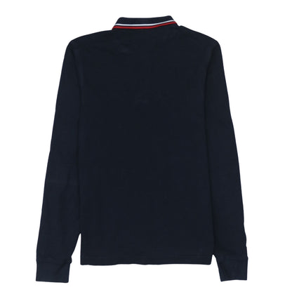 Fred Perry Men's Blue Long Sleeve Slim Fit Polo Shirt Size S
