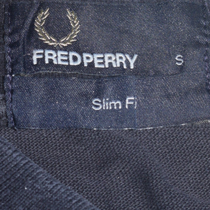 Fred Perry Men's Blue Long Sleeve Slim Fit Polo Shirt Size S