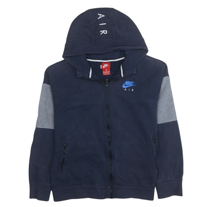 Nike Air Boys Navy Blue Full Zip Hoodie XL 13-15 Years Cotton Blend
