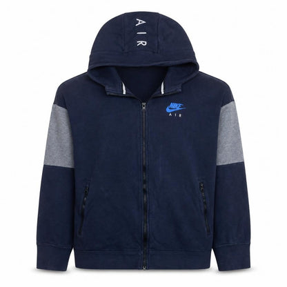 Nike Air Boys Navy Blue Full Zip Hoodie XL 13-15 Years Cotton Blend