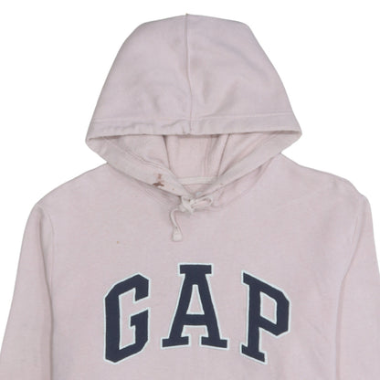 GAP Women Pink Pullover Hoodie L Cotton Blend Logo Casual