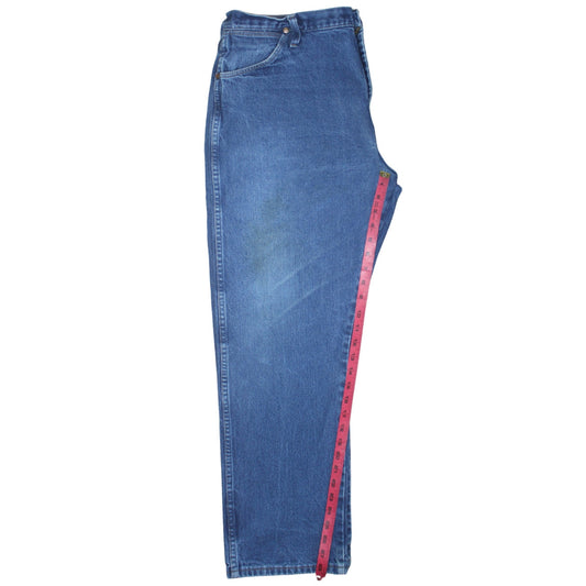 Wrangler Men's Blue Straight Leg Jeans 40x30 Cotton Denim